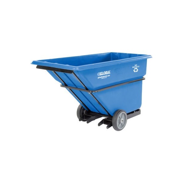 Quality Industries Forkliftable Extra HD Plastic Recycling Tilt Truck 1 Cu. Yd. Cap 800287BL - main